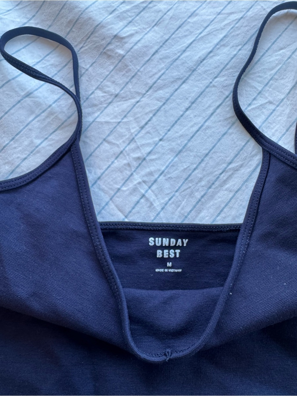 Sunday Best / Aritzia Women's Navy Cropped Tank Top